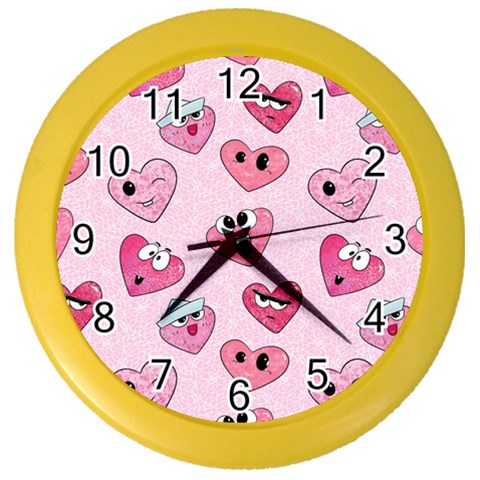 Emoji Heart Color Wall Clock from ArtsNow.com Front