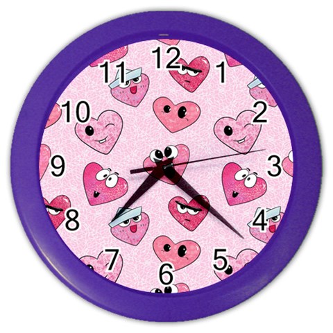 Emoji Heart Color Wall Clock from ArtsNow.com Front