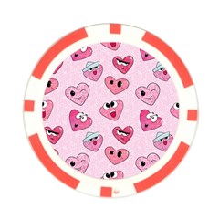 Emoji Heart Poker Chip Card Guard from ArtsNow.com Back