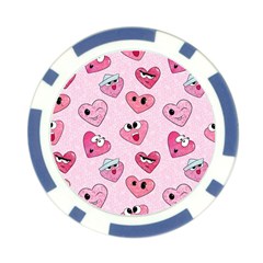 Emoji Heart Poker Chip Card Guard from ArtsNow.com Back