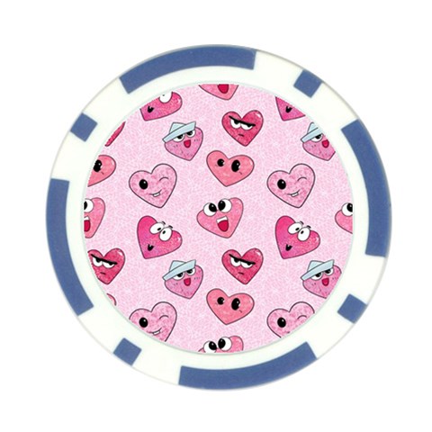 Emoji Heart Poker Chip Card Guard (10 pack) from ArtsNow.com Front