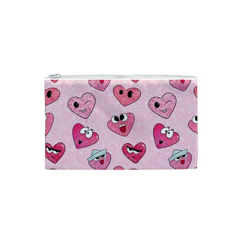 Emoji Heart Cosmetic Bag (Small) from ArtsNow.com Front