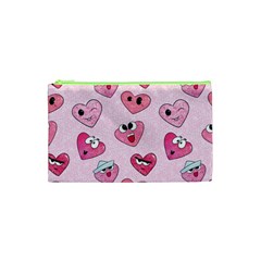 Emoji Heart Cosmetic Bag (Small) from ArtsNow.com Front