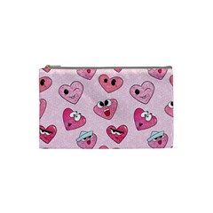 Emoji Heart Cosmetic Bag (Small) from ArtsNow.com Front