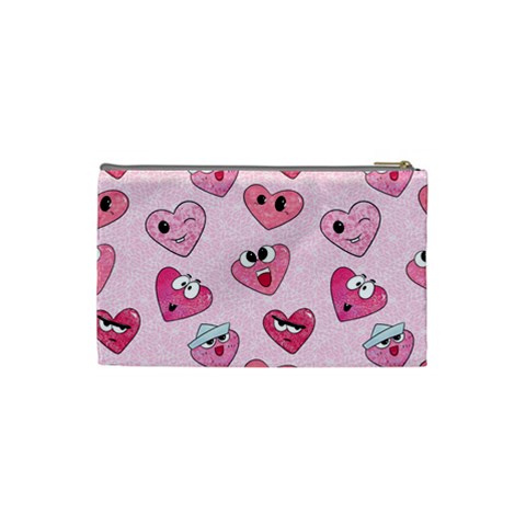 Emoji Heart Cosmetic Bag (Small) from ArtsNow.com Back