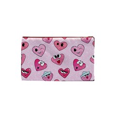 Emoji Heart Cosmetic Bag (Small) from ArtsNow.com Back