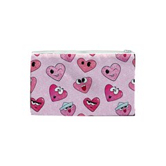 Emoji Heart Cosmetic Bag (Small) from ArtsNow.com Back