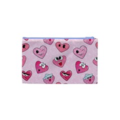 Emoji Heart Cosmetic Bag (Small) from ArtsNow.com Back