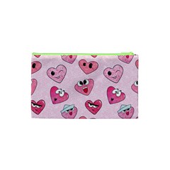 Emoji Heart Cosmetic Bag (Small) from ArtsNow.com Back