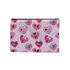 Emoji Heart Cosmetic Bag (Medium) from ArtsNow.com Front