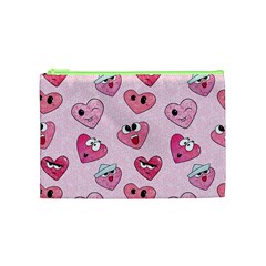 Emoji Heart Cosmetic Bag (Medium) from ArtsNow.com Front