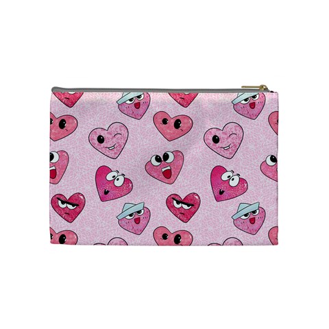 Emoji Heart Cosmetic Bag (Medium) from ArtsNow.com Back