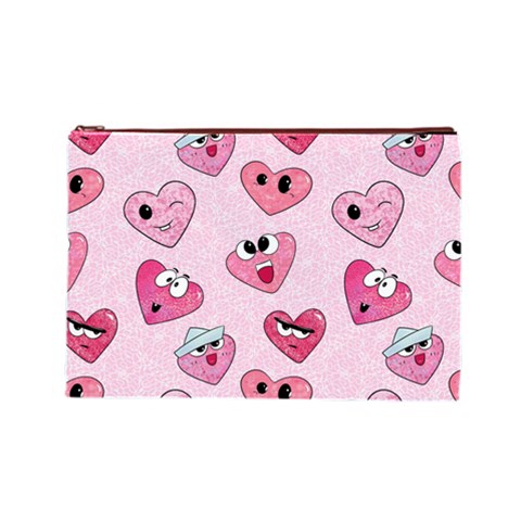 Emoji Heart Cosmetic Bag (Large) from ArtsNow.com Front