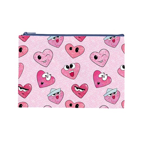 Emoji Heart Cosmetic Bag (Large) from ArtsNow.com Front