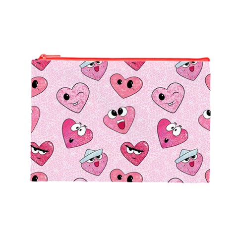 Emoji Heart Cosmetic Bag (Large) from ArtsNow.com Front