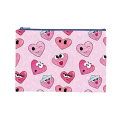 Emoji Heart Cosmetic Bag (Large) from ArtsNow.com Front