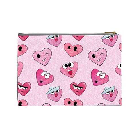 Emoji Heart Cosmetic Bag (Large) from ArtsNow.com Back