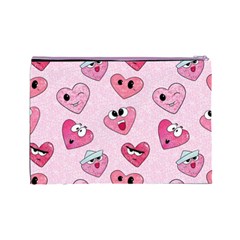 Emoji Heart Cosmetic Bag (Large) from ArtsNow.com Back