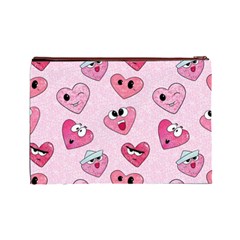 Emoji Heart Cosmetic Bag (Large) from ArtsNow.com Back