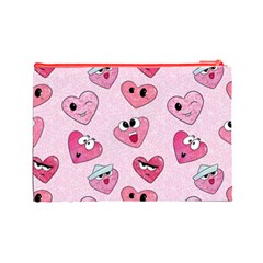 Emoji Heart Cosmetic Bag (Large) from ArtsNow.com Back