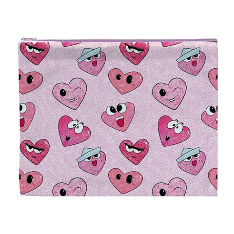 Emoji Heart Cosmetic Bag (XL) from ArtsNow.com Front