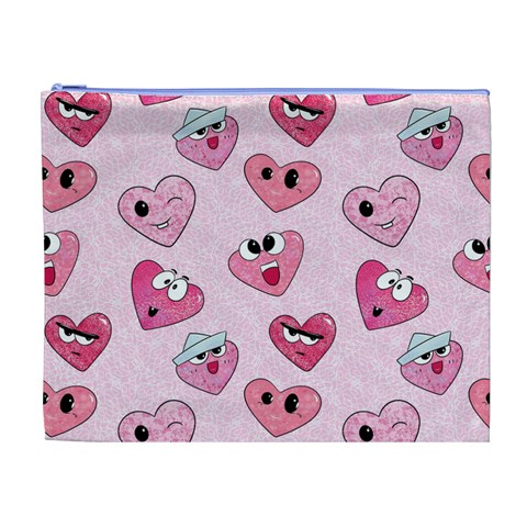 Emoji Heart Cosmetic Bag (XL) from ArtsNow.com Front