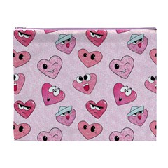 Emoji Heart Cosmetic Bag (XL) from ArtsNow.com Front