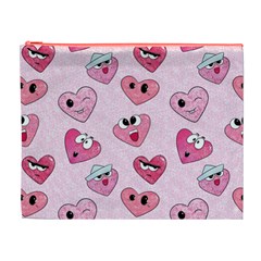 Emoji Heart Cosmetic Bag (XL) from ArtsNow.com Front