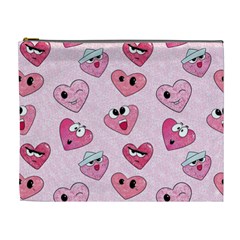 Emoji Heart Cosmetic Bag (XL) from ArtsNow.com Front