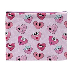 Emoji Heart Cosmetic Bag (XL) from ArtsNow.com Back