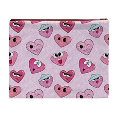 Emoji Heart Cosmetic Bag (XL) from ArtsNow.com Back