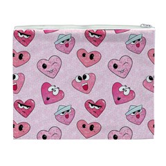 Emoji Heart Cosmetic Bag (XL) from ArtsNow.com Back