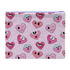 Emoji Heart Cosmetic Bag (XL) from ArtsNow.com Back