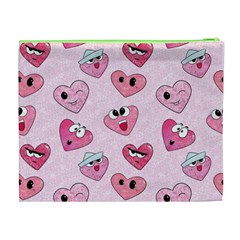 Emoji Heart Cosmetic Bag (XL) from ArtsNow.com Back