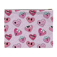 Emoji Heart Cosmetic Bag (XL) from ArtsNow.com Back