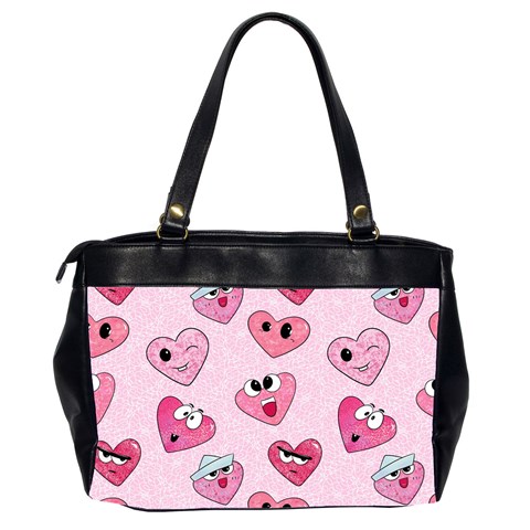 Emoji Heart Oversize Office Handbag (2 Sides) from ArtsNow.com Back