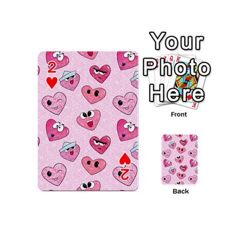 Emoji Heart Playing Cards 54 Designs (Mini) from ArtsNow.com Front - Heart2