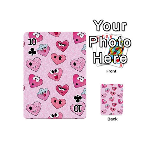 Emoji Heart Playing Cards 54 Designs (Mini) from ArtsNow.com Front - Club10