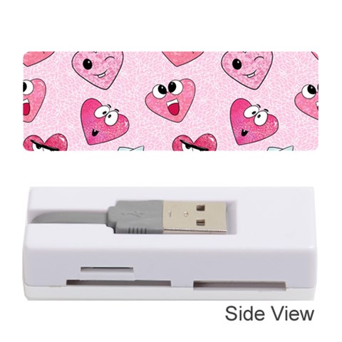 Emoji Heart Memory Card Reader (Stick) from ArtsNow.com Front