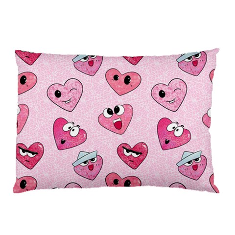 Emoji Heart Pillow Case (Two Sides) from ArtsNow.com Back