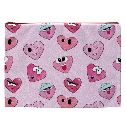 Emoji Heart Cosmetic Bag (XXL) from ArtsNow.com Front