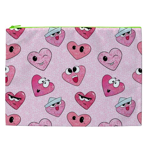 Emoji Heart Cosmetic Bag (XXL) from ArtsNow.com Front