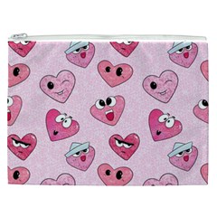 Emoji Heart Cosmetic Bag (XXL) from ArtsNow.com Front