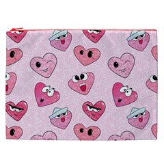 Emoji Heart Cosmetic Bag (XXL) from ArtsNow.com Front