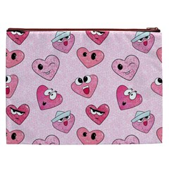 Emoji Heart Cosmetic Bag (XXL) from ArtsNow.com Back