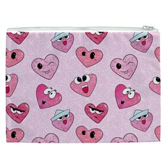 Emoji Heart Cosmetic Bag (XXL) from ArtsNow.com Back