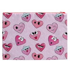 Emoji Heart Cosmetic Bag (XXL) from ArtsNow.com Back