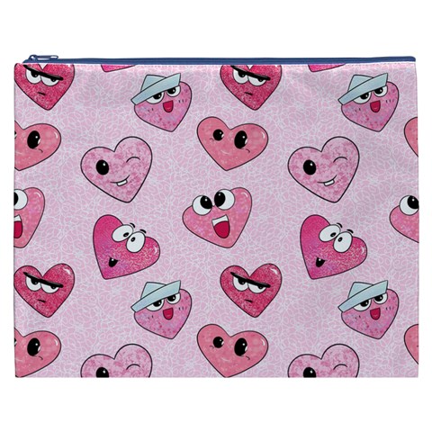 Emoji Heart Cosmetic Bag (XXXL) from ArtsNow.com Front