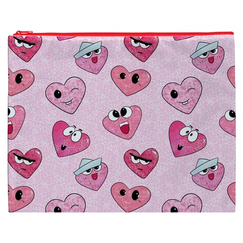 Emoji Heart Cosmetic Bag (XXXL) from ArtsNow.com Front