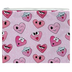 Emoji Heart Cosmetic Bag (XXXL) from ArtsNow.com Front